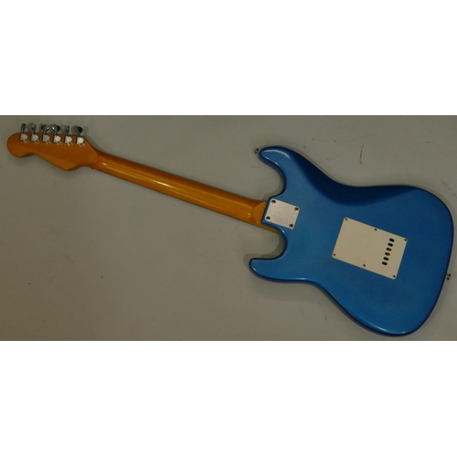 1066 - Blue PCGC 6-string electric guitar, overall height 99.5cm.