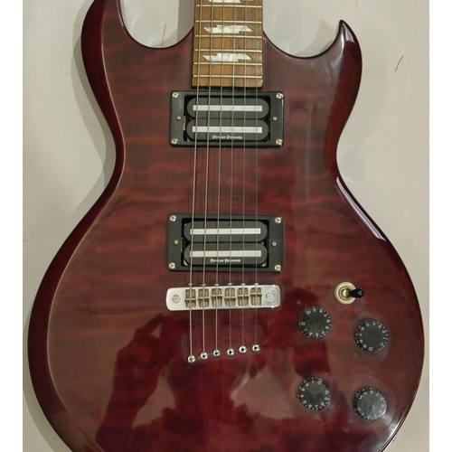 1067 - Cardinal Series Original Custom Body Aria 6-string electric guitar overall length 99cm.