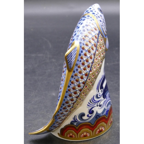 156 - A Royal Crown Derby Imari pattern paperweight 