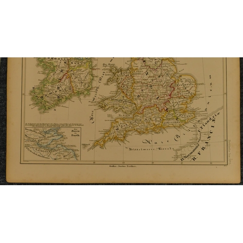 203 - B Justus Perthes 19th Century hand coloured map 