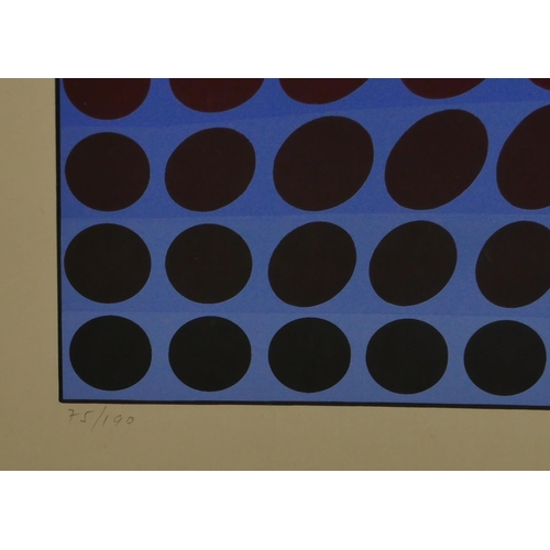 208 - Victor Vasarely original signed Limited Edition serigraph 1972, titled 