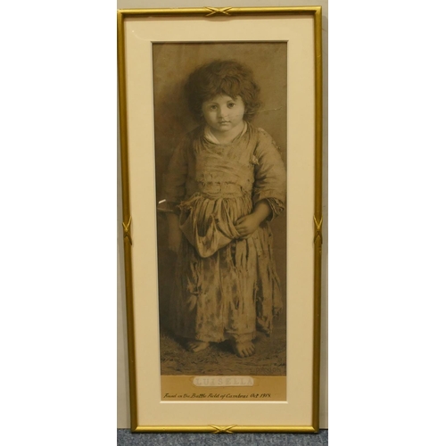 215 - A black and white print full length portrait of a young girl 