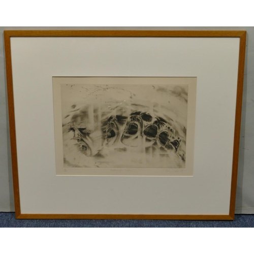 225 - Terry Willson (British B. 1948) signed limited edition black and white etching 