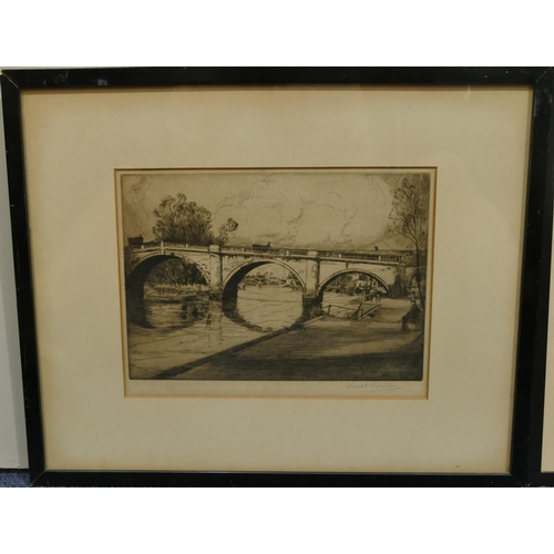 226 - Stewart Robertson, 2 signed black and white etchings 