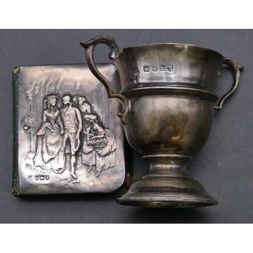 361 - A London silver small 2-handled trophy 