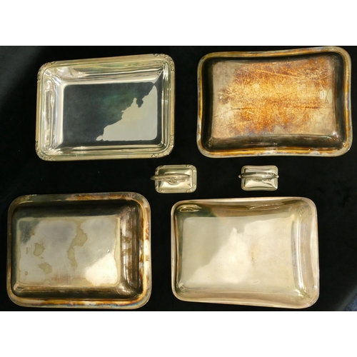 368 - A silver plated rectangular shaped entrée dish with cover and raised floral and reeded rim enclosing... 