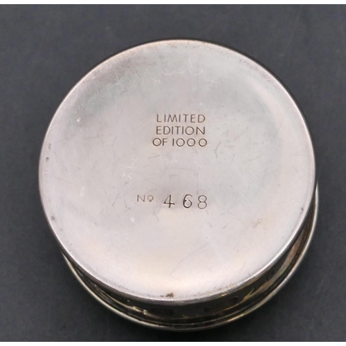 385 - A Modern Limited Edition London silver and Wedgwood Jasperware pill box 