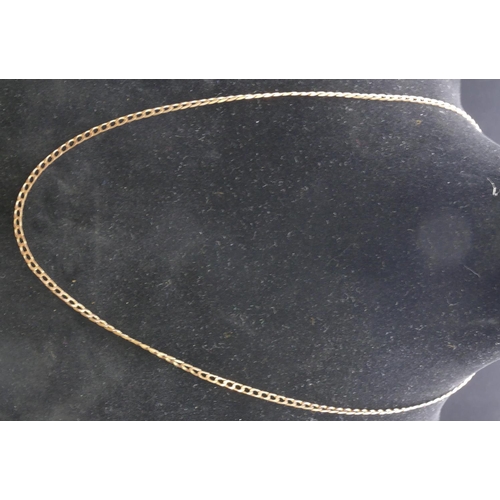 757 - A 9ct gold flat linked chain, 55cm long, 6.6 grams