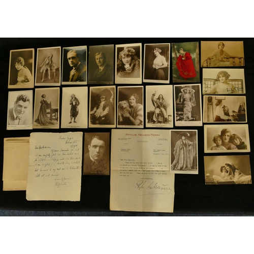 836 - A quantity of various black and white portrait postcards (some signed)