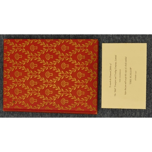 844 - 1 red leather bound book 