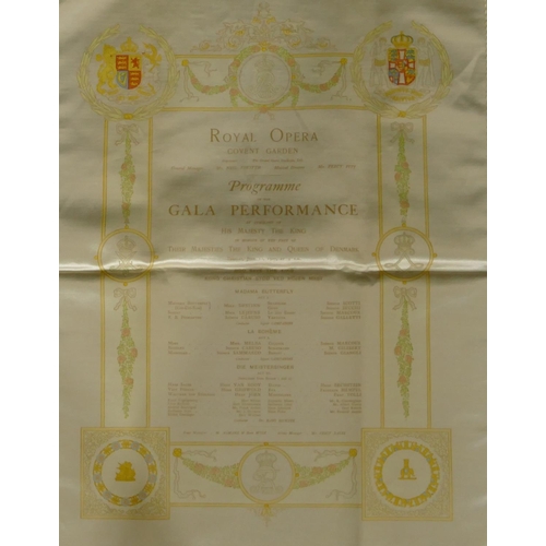 974 - 3 Royal Opera House Covent Garden Silk Gala Performance programs, 42 x 32cm overall. (2)