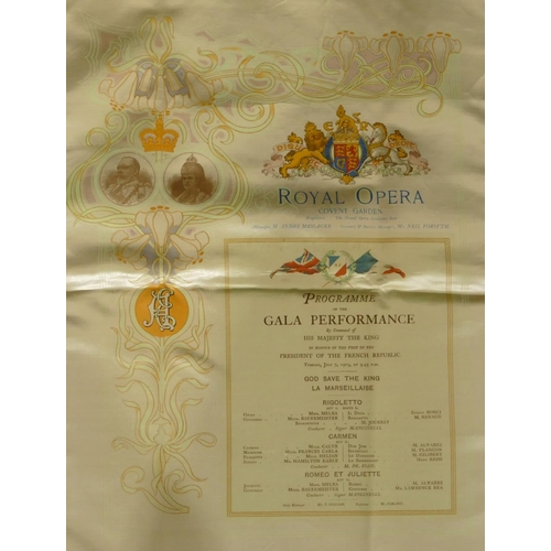 974 - 3 Royal Opera House Covent Garden Silk Gala Performance programs, 42 x 32cm overall. (2)