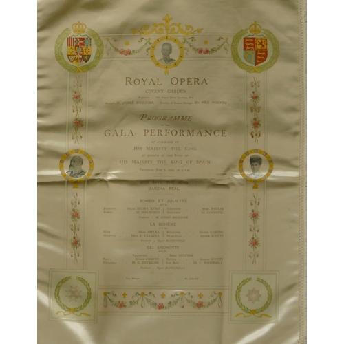 974 - 3 Royal Opera House Covent Garden Silk Gala Performance programs, 42 x 32cm overall. (2)