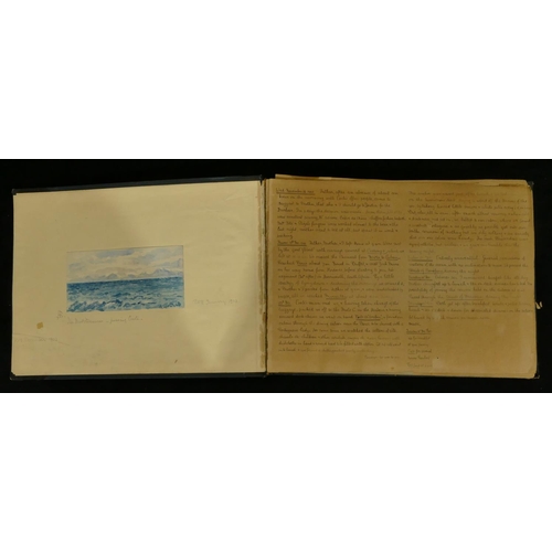 978 - An early 20th Century handwritten journal documenting a cruise on SS Arabia to India including hand ... 