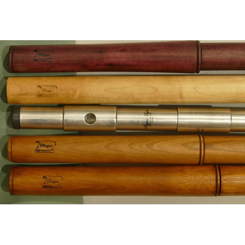 988 - 25 various wood, aluminium and plastic flutes and fifes, makers include Angus, Tony Dixon, Aulos and... 