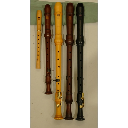 994 - Moeck 4427 Rottenburgh Tenor recorder, cased, Moeck 4405 Rottenburgh Tenor Palisander Baroque record... 