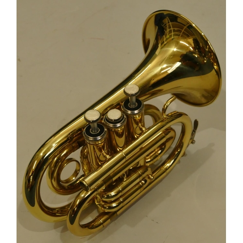 John Packer JP159 Bb pocket trumpet, in zipped case.