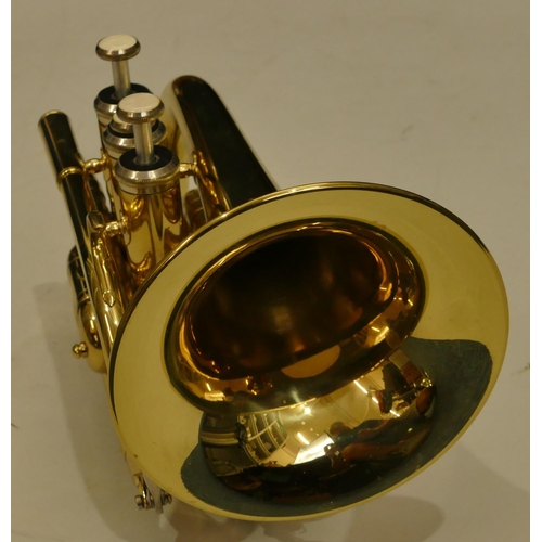 996 - John Packer JP159 Bb pocket trumpet, in zipped case.