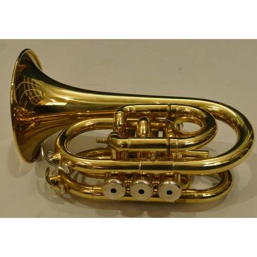 996 - John Packer JP159 Bb pocket trumpet, in zipped case.