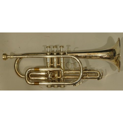 997 - Yamaha Cornet stamped YCR-231s, Yamaha mouthpiece 11E4 in a Yamaha brown hard case.