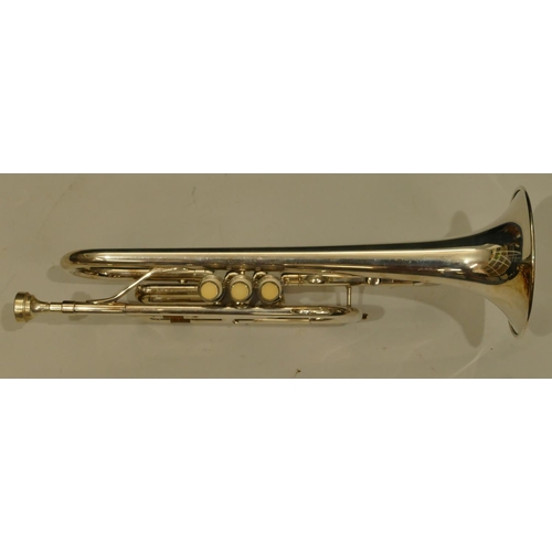 997 - Yamaha Cornet stamped YCR-231s, Yamaha mouthpiece 11E4 in a Yamaha brown hard case.