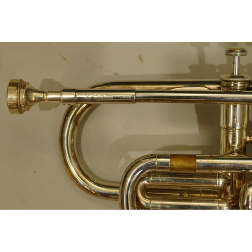 997 - Yamaha Cornet stamped YCR-231s, Yamaha mouthpiece 11E4 in a Yamaha brown hard case.