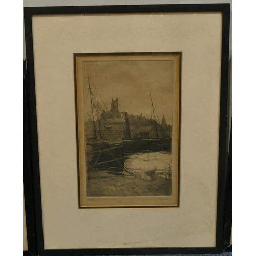 226 - Stewart Robertson, 2 signed black and white etchings 