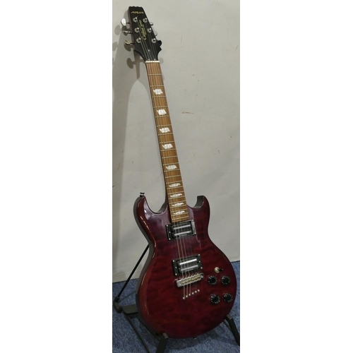 1067 - Cardinal Series Original Custom Body Aria 6-string electric guitar overall length 99cm.