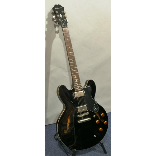 1083 - Epiphone 6-string electric guitar, model DOT EB, serial number 16121500638, overall length 111cm.