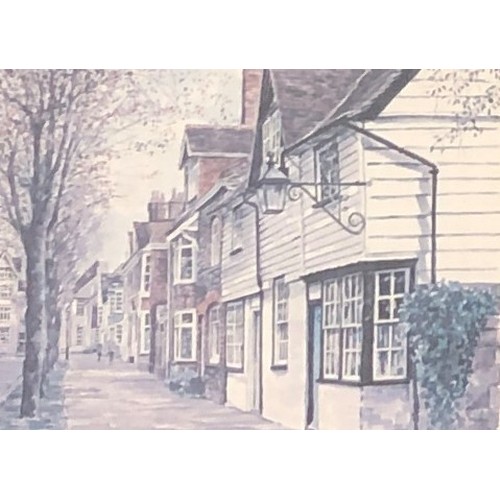 6170 - 4 limited edition pictures, 2 of Horsham - Causeway, Shere and Reigate, all signed and in wood and g... 