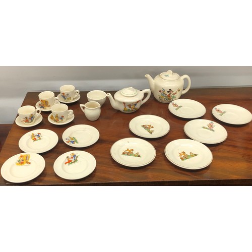 6172 - A Beswick Walt Disney child's service, 3 side plates, 3 saucers, (no saucers) 1 teapot with lid and ... 