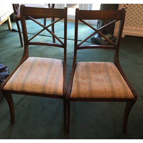 6189 - A set of 12 good quality reproduction mahogany dining chairs arranged as 2 carvers, 10 single chairs... 