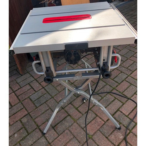 7122 - A Bosch GTS 10 J Professional table saw with stand, 93cm high overall