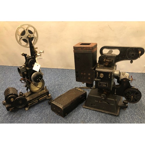 7136 - A vintage Pathe top winder projector 1927, 110 volts, 0.3amp, 51cm high including reel and a Kodasco... 