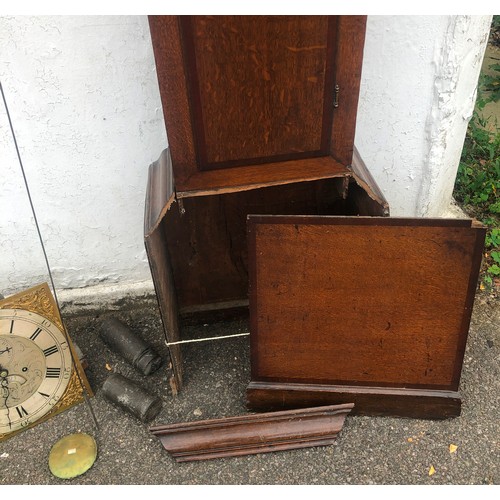 7149 - Gammon, Hereford 8-day striking long case clock with seconds dial and calendar, in oak case, 212cm h... 