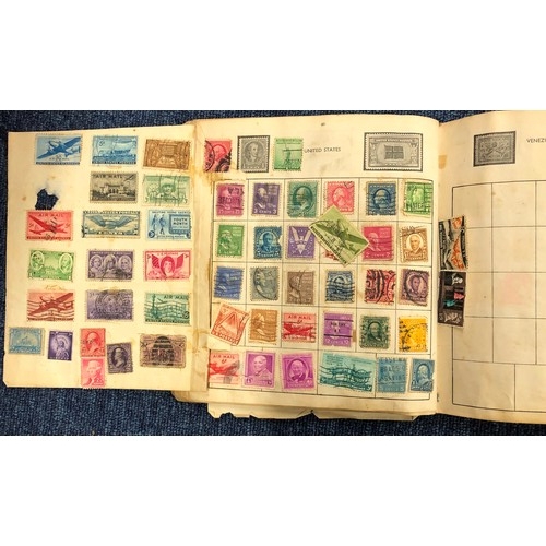 7152 - The Weston Mounty Illustrated Stamp Album with a quantity of international stamps and a quantity of ... 