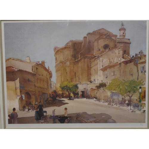 123 - William Russell Flint limited edition coloured print depicting figures in street scene, numbered 340... 