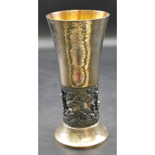 149 - Elizabeth II Aurum silver gilt goblet inscribed by Order of the New Forest Ninth Centenary Trust, Li... 