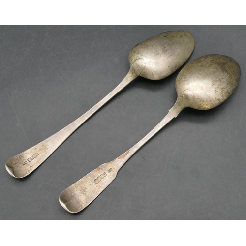 234 - 2 Georgian Irish silver tablespoons, 4oz