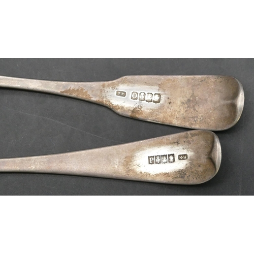 234 - 2 Georgian Irish silver tablespoons, 4oz