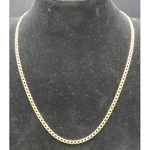 273 - A 9ct gold flat linked chain, 46cm long, 6.2 grams