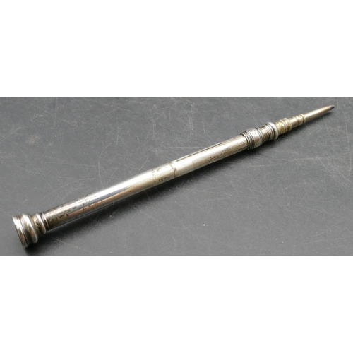 322 - S Mordan & Co plain silver propelling pencil