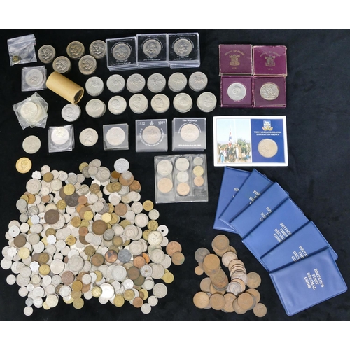 327 - 2 1951 Festival of Britain coins, boxed and a quantity of various other modern coinage