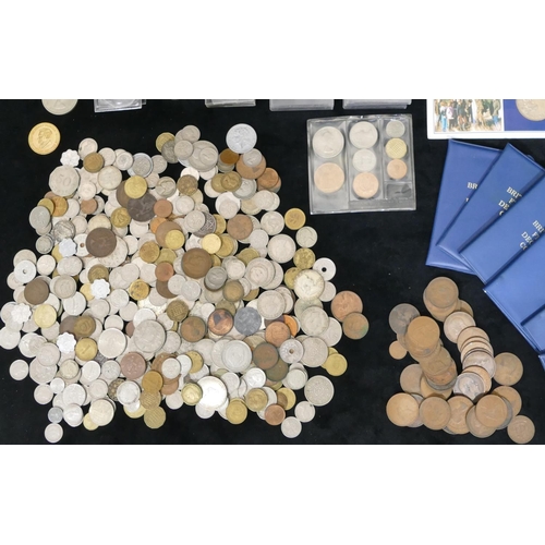 327 - 2 1951 Festival of Britain coins, boxed and a quantity of various other modern coinage