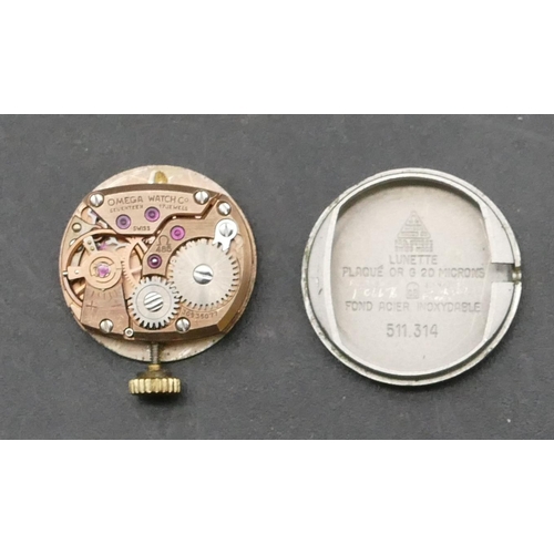 342 - A ladies' Omega small circular wristwatch with later expanding bracelet