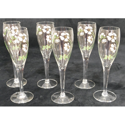 39 - A box set of 6 Perrier Jouet champagne glasses