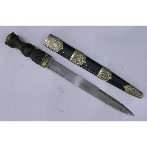 499 - A Scottish military dirk by Wilkinson Sword, London, with scabbard, 46.3cm long overall