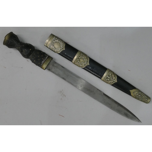 499 - A Scottish military dirk by Wilkinson Sword, London, with scabbard, 46.3cm long overall