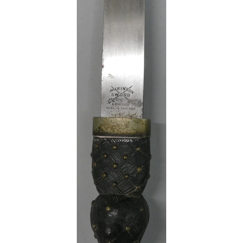 499 - A Scottish military dirk by Wilkinson Sword, London, with scabbard, 46.3cm long overall