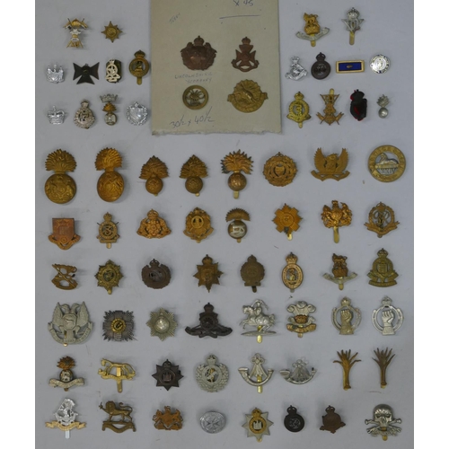 503 - A quantity of various loose military and other cap badges etc. including Australian, Lincolnshire Ye... 